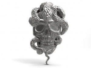 snake skull pendant 1 3D Print Model