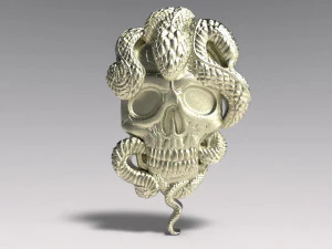 snake skull pendant 1 3D Print Model
