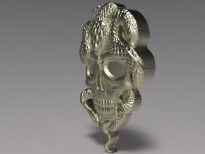 snake skull pendant 1 3D Принт Модель
