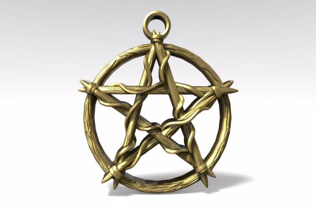 pentagram knot pendant 3D 打印模型 .c4d .max .obj .3ds .fbx .stl .blend