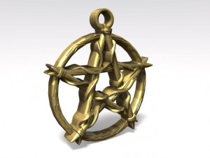 pentagram knot pendant 3D 打印模型