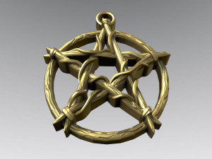 pentagram knot pendant 3D 打印模型