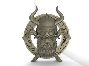 viking skull pendant 3D Print Model