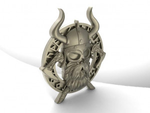 viking skull pendant Modèles 3D en vedette