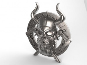 viking skull pendant Modèles 3D en vedette