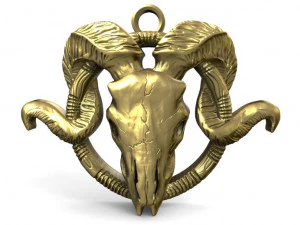 wisiorek z czaszką barana Model do druku 3D