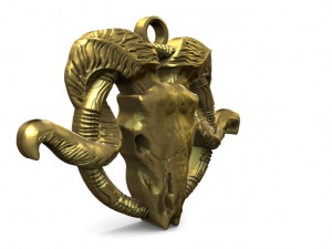 ram skull pendant 3D Print Model