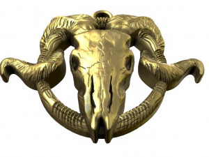 ram skull pendant 3D Print Model