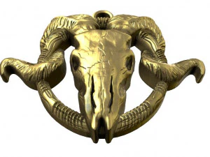ram skull pendant 3D Print Model