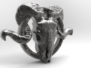 ram skull pendant 3D Print Model