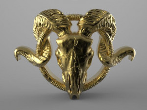 ram skull pendant 3D Print Model