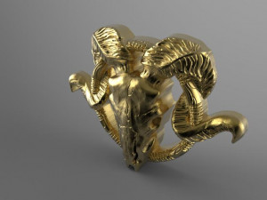 ram skull pendant 3D Print Model