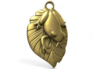 カエルペンダント2 3Dプリントモデル