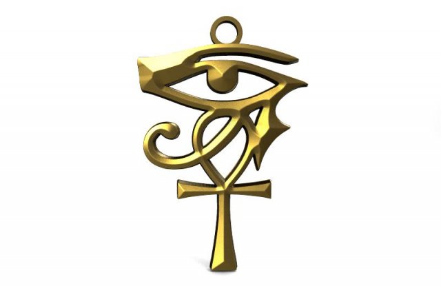 ankh horus pendant Modelo de Impressão 3D .c4d .max .obj .3ds .fbx .stl .blend 