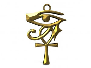 앙크 호루스 펜던트 3D 프린트 모델