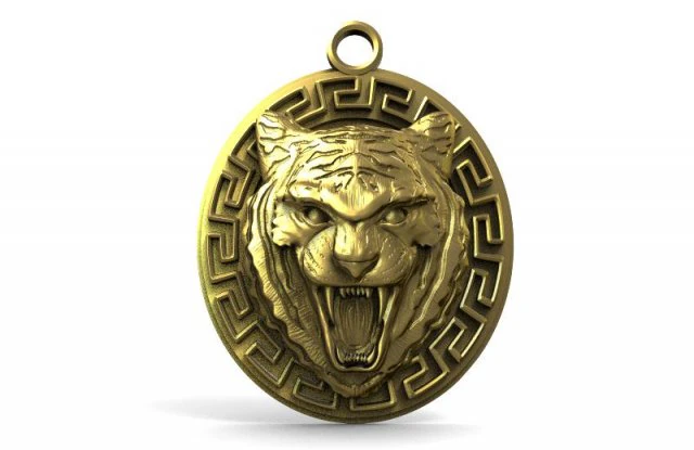 tiger pendant 3D Print Model .c4d .max .obj .3ds .fbx .stl .blend 