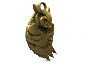 owl pendant 4 Model Cetak 3D