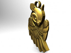 owl pendant 4 Model Cetak 3D
