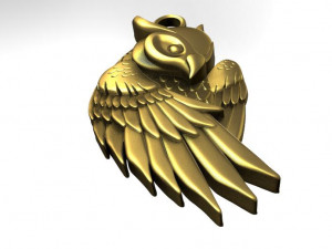 owl pendant 4 Model Cetak 3D
