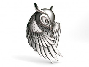 owl pendant 4 Model Cetak 3D
