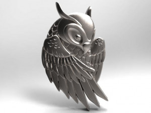 owl pendant 4 Model Cetak 3D