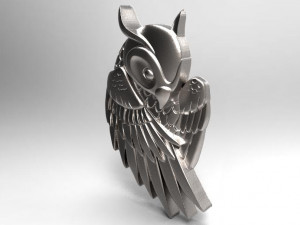 owl pendant 4 Model Cetak 3D