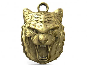 kaplan kafası kolye 3D Baskı Modeli