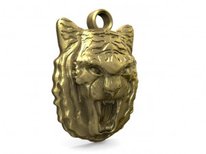 tiger head pendant 3D 打印模型
