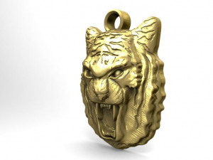 tiger head pendant 3D 打印模型