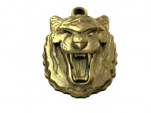 tiger head pendant 3D 打印模型
