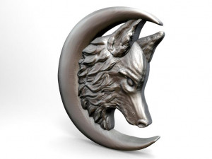 wolf moon pendant 5 3D Принт Модель