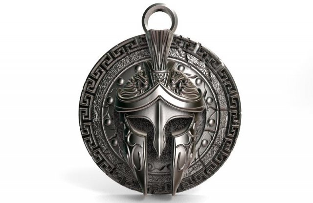 spartan pendant 8 3Dプリントモデル .c4d .max .obj .3ds .fbx .stl .blend 