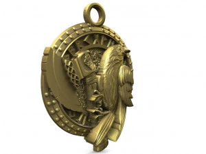 viking crow pendant 2 3D Print Model