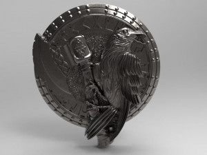 viking crow pendant 2 Modèles 3D en vedette