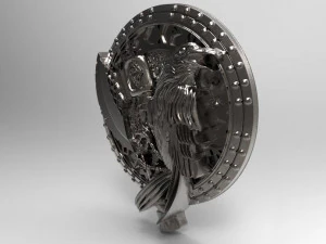 viking crow pendant 2 3D Print Model