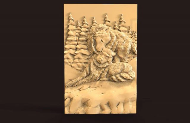 вовк cnc 3D Принт Модель .c4d .max .obj .3ds .fbx .stl .blend 