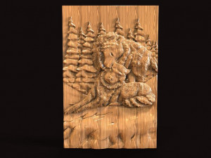 wolf cnc Modelo de Impressão 3D