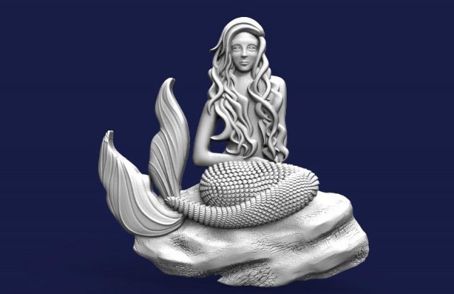 mermaid cnc 3 3D Print Model .c4d .max .obj .3ds .fbx .stl .blend 