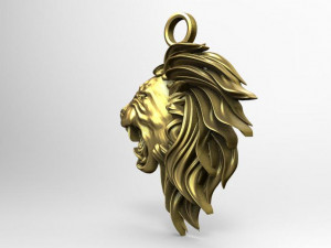 lion head pendant 3D प्रिंट मॉडल