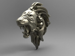 lion head pendant 3D प्रिंट मॉडल