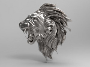 lion head pendant 3D प्रिंट मॉडल