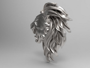 lion head pendant 3D प्रिंट मॉडल