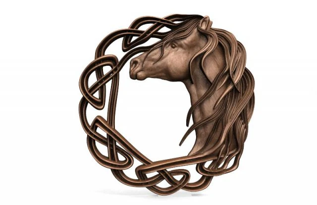 celtic horse 2 cnc 3D Print Model .c4d .max .obj .3ds .fbx .stl .blend