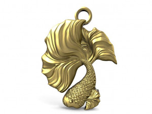 betta fish pendant Modelo de Impressão 3D