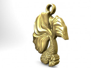 betta fish pendant 3D Принт Модель