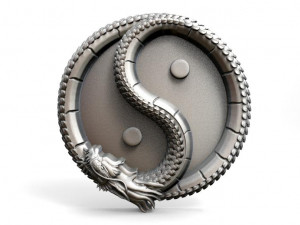 ying yan dragon pendant Modello di stampa 3D