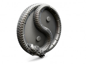 ying yan dragon pendant Modello di stampa 3D