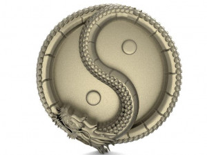 ying yan dragon pendant Modello di stampa 3D