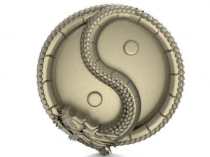 ying yan dragon pendant 3D Print Model