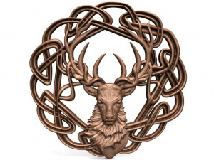 celtic deer cnc 3D Print Model